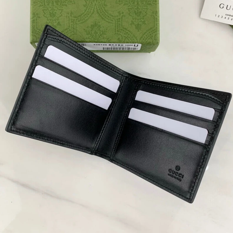 Top lv Details fr Gucci GG Marmont Smooth Leather Bi-Fold Wallet