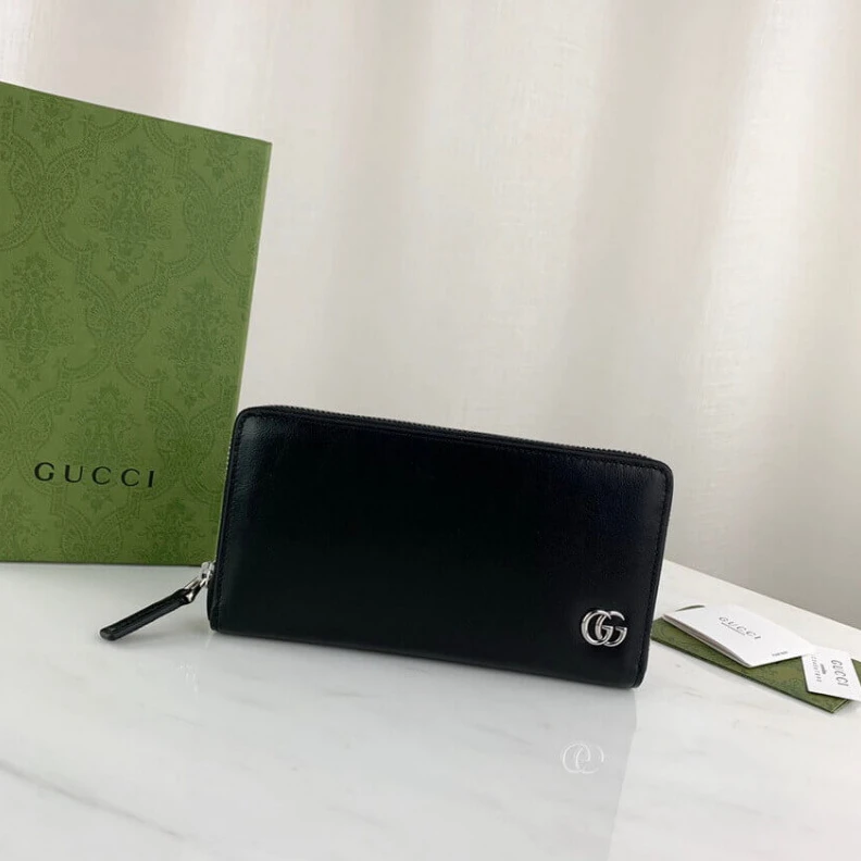 Kitlife A zip arou Gucci GG Marmont Smooth Leather Zip Around Wallet