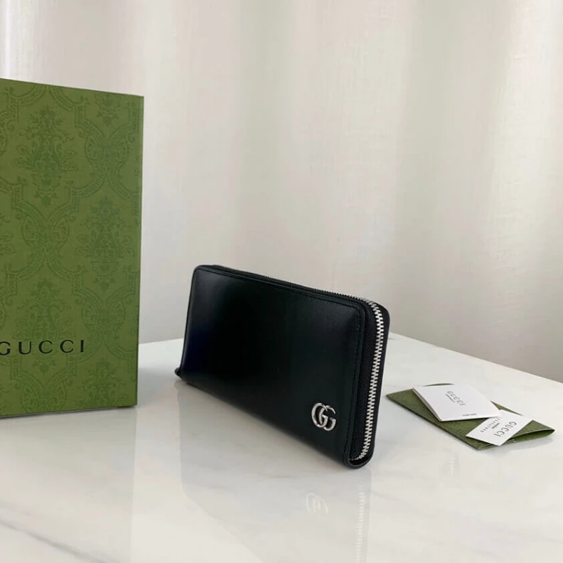 Kitlife A zip arou Gucci GG Marmont Smooth Leather Zip Around Wallet