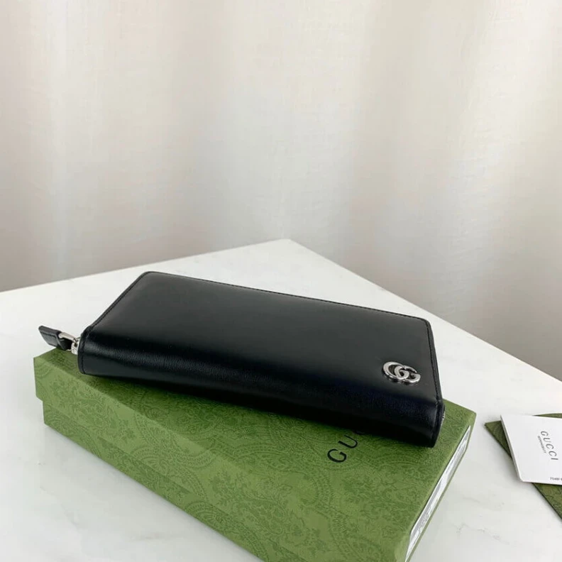 Kitlife A zip arou Gucci GG Marmont Smooth Leather Zip Around Wallet