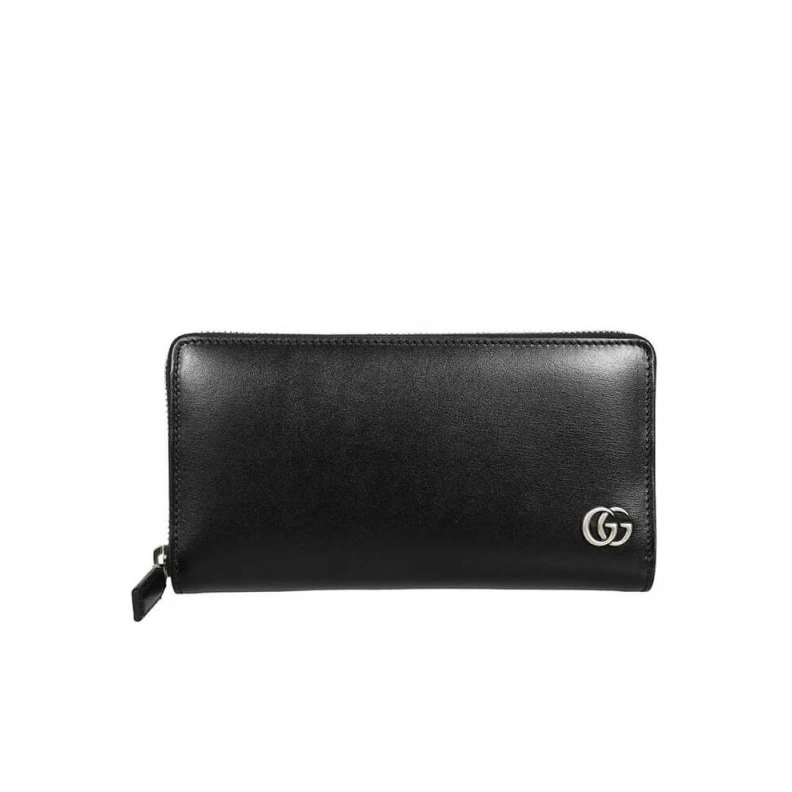A zip arou Gucci GG Marmont Smooth Leather Zip Around Wallet