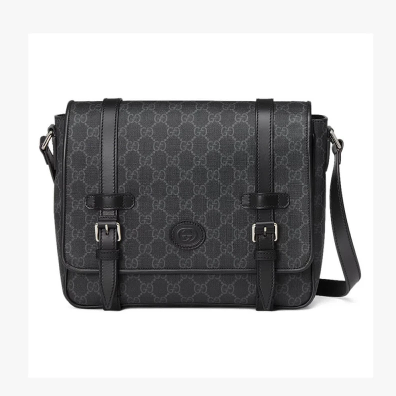 Capturing Gucci GG Messenger Bag in Black