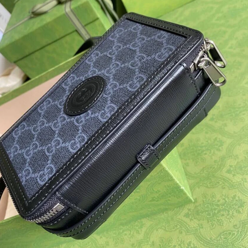 Replica bags lv Black gre Gucci GG Mini Bag With Interlocking G