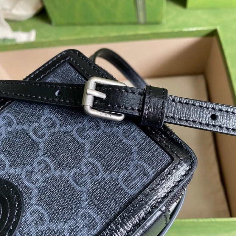 Replica bags lv Black gre Gucci GG Mini Bag With Interlocking G