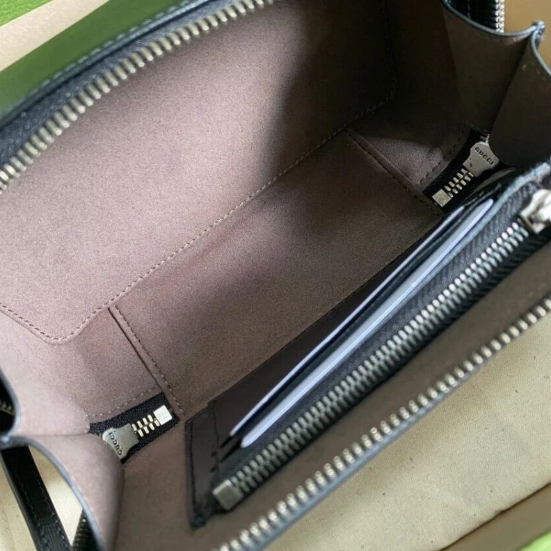 Replica bags lv Black gre Gucci GG Mini Bag With Interlocking G