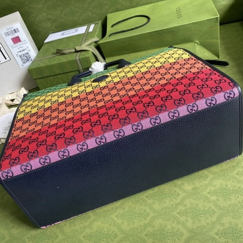 Lv belts replica Cotton li Gucci GG Multicolour Large Tote Bag