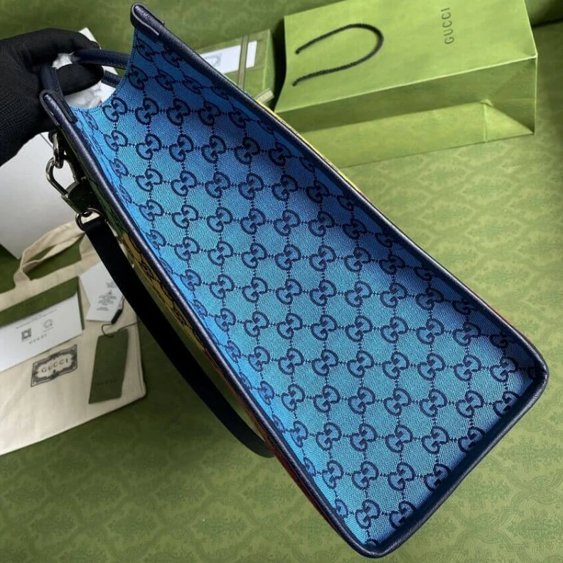 Lv belts replica Cotton li Gucci GG Multicolour Large Tote Bag