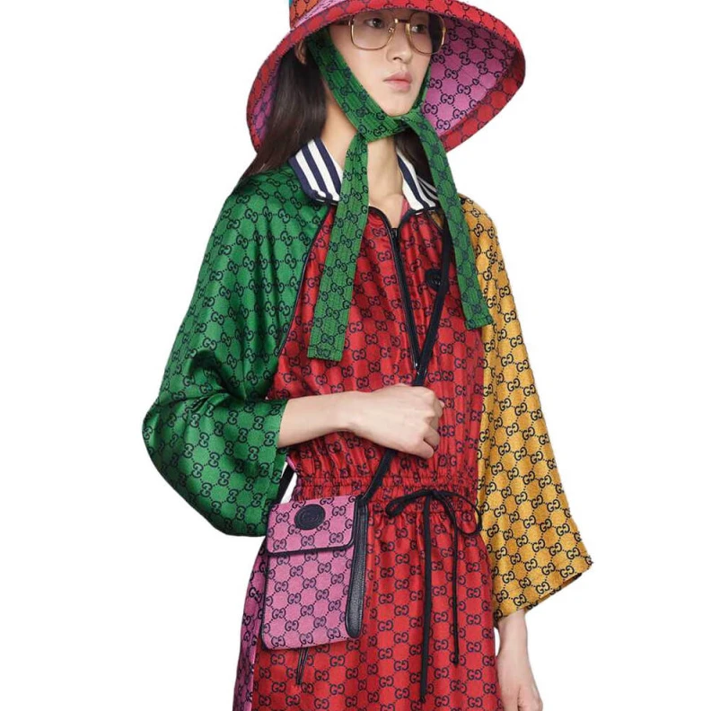 Louis vuitton locations Embracing Gucci GG Multicolour Mini Bag Pink