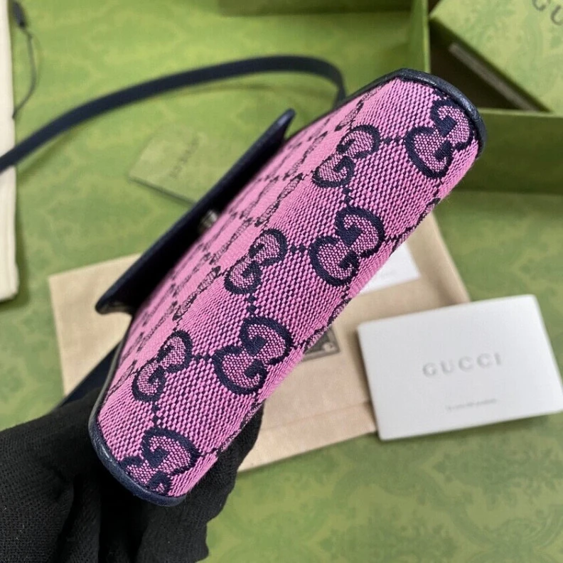 Louis vuitton locations Embracing Gucci GG Multicolour Mini Bag Pink