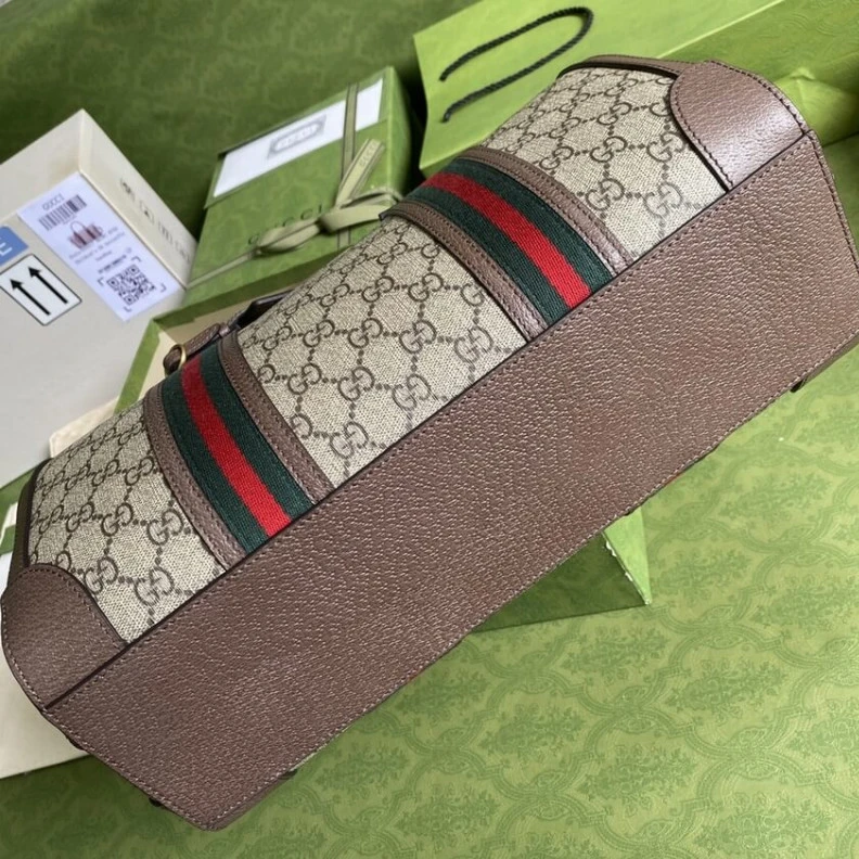 Top lv Gucci GG Small Duffel Bag With Web