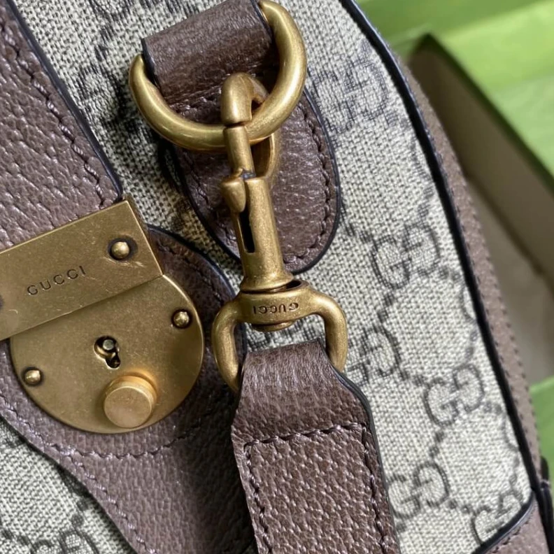 Top lv Gucci GG Small Duffel Bag With Web