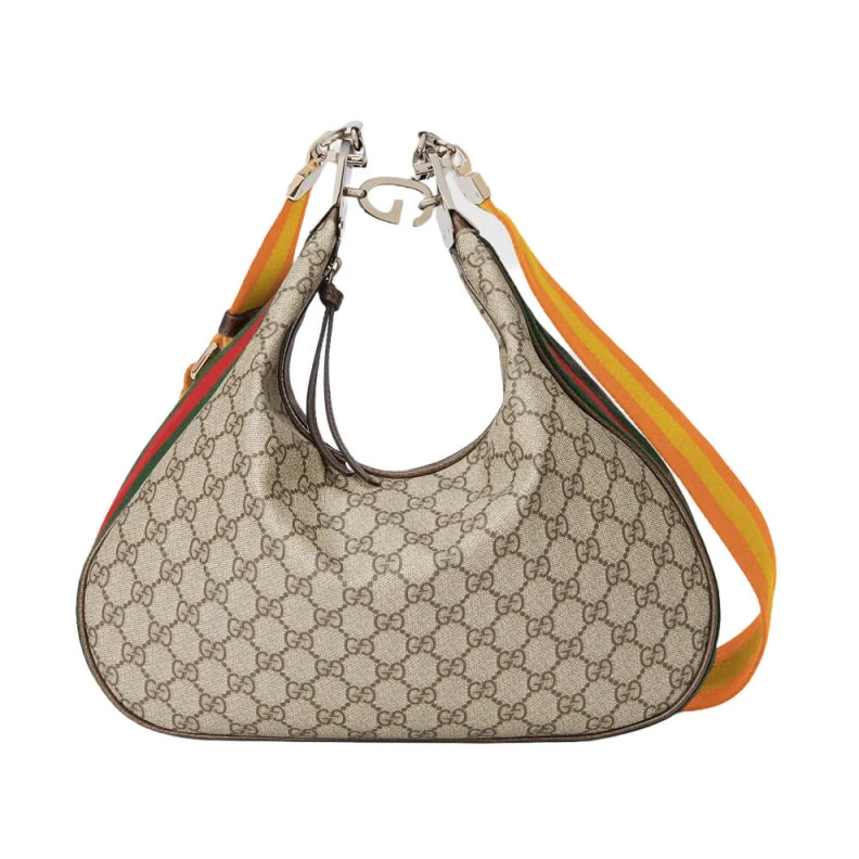 This item Gucci GG Supreme Attache Medium Shoulder Bag Coffee