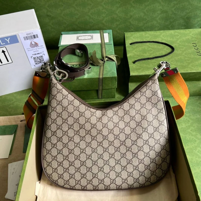 Replica bag This item Gucci GG Supreme Attache Medium Shoulder Bag Coffee