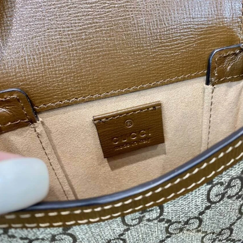 Replica bags lv This item Gucci GG Supreme Horsebit 1955 Mini Bag Brown
