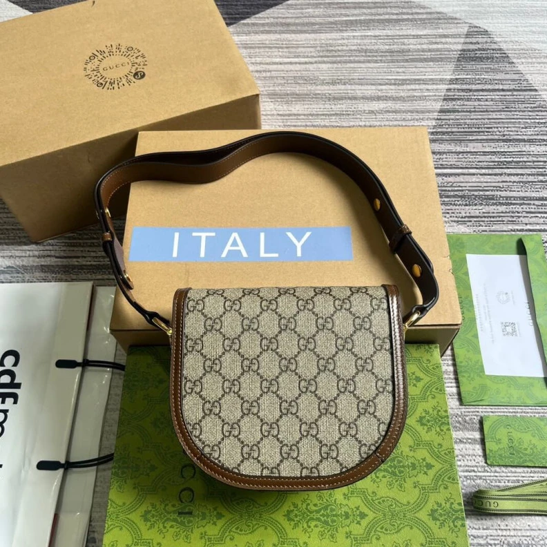 Lv belts replica Part of t Gucci GG Supreme Horsebit 1955 Mini Rounded Bag