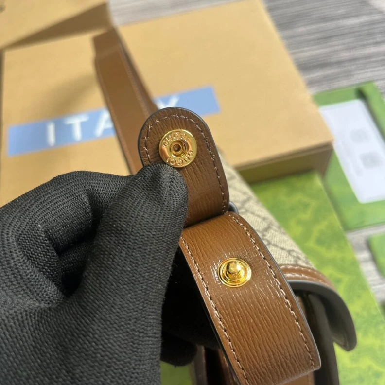 Lv belts replica Part of t Gucci GG Supreme Horsebit 1955 Mini Rounded Bag