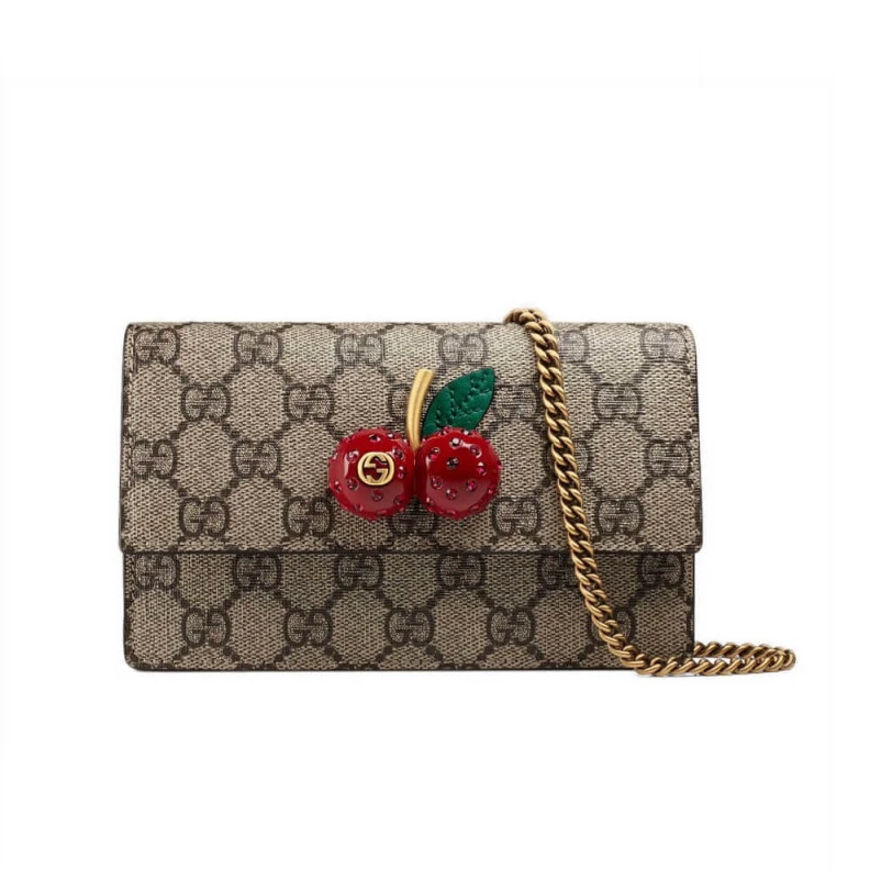 Antique g Gucci GG Supreme Mini Bag With Cherries