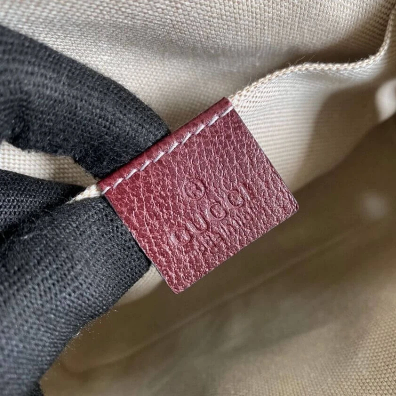 Replica bags Gucci Horsebit 1955 GG Mini Bag in Burgundy GG Canvas