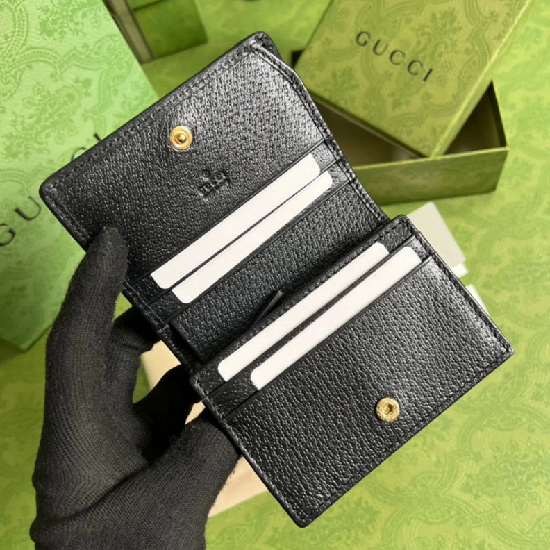 Lv belts replica One inter Gucci Horsebit 1955 Jacquard Card Case Wallet Black