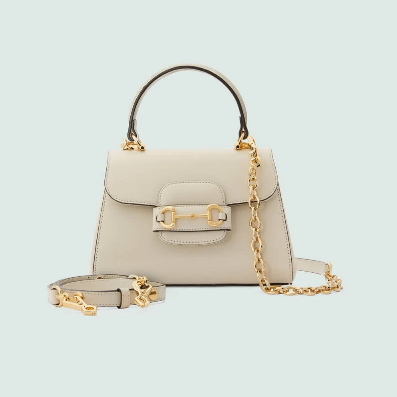 Horsebit Gucci Horsebit 1955 Leather Top Handle Bag