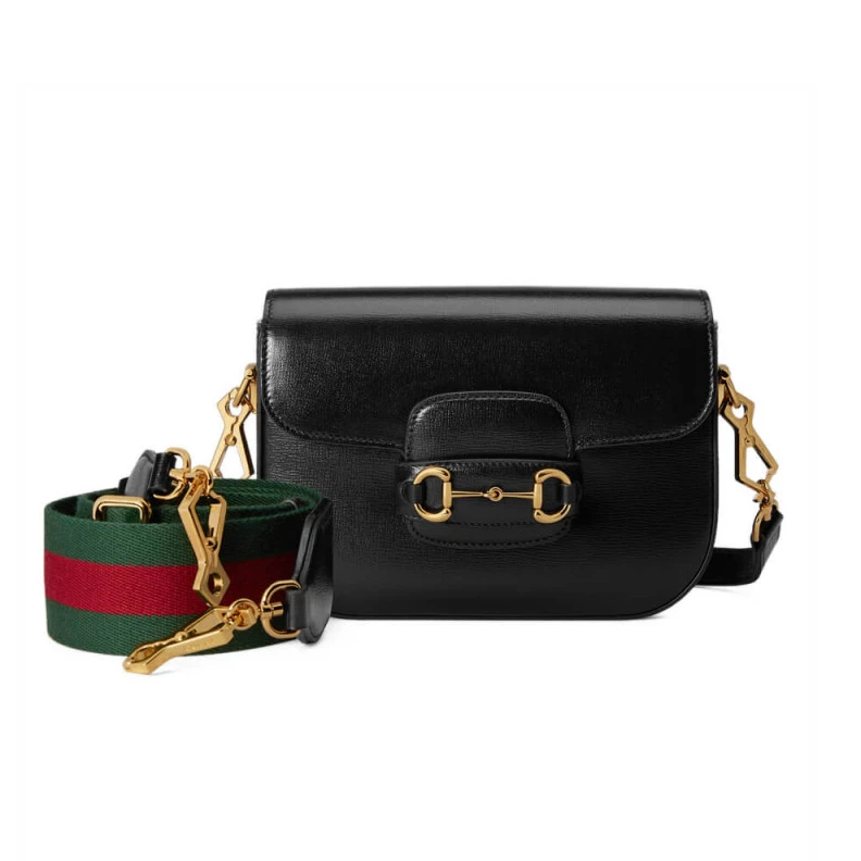 Horsebit Gucci Horsebit 1955 Mini Bag in Black Leather