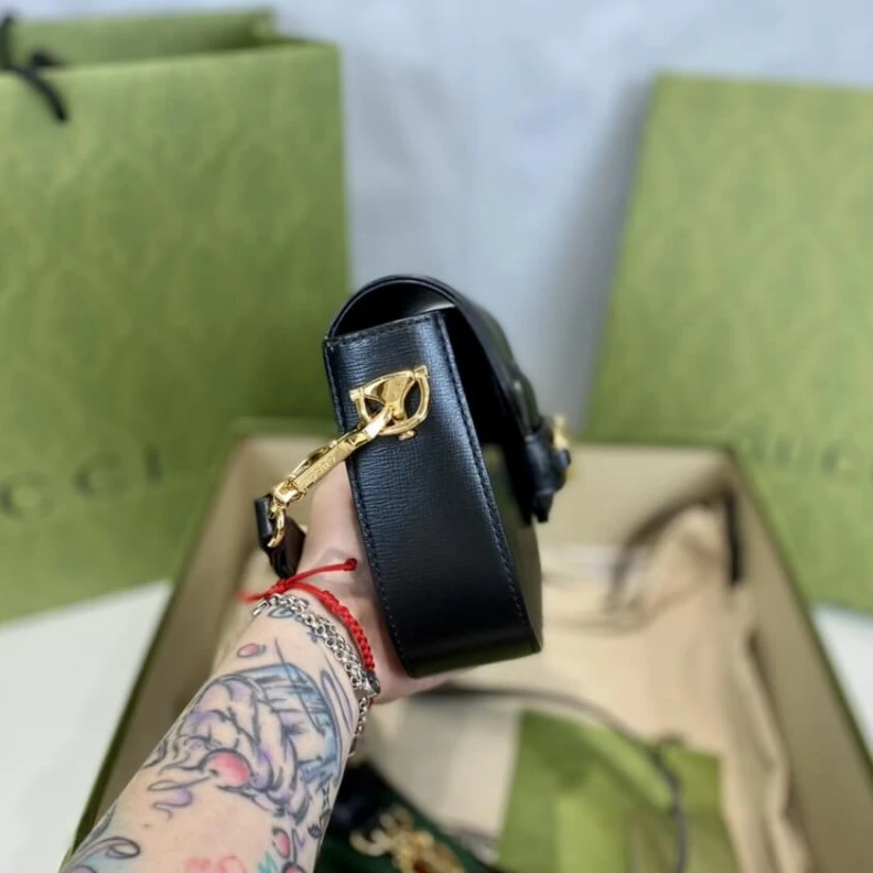 Louis vuitton locations Horsebit Gucci Horsebit 1955 Mini Bag in Black Leather