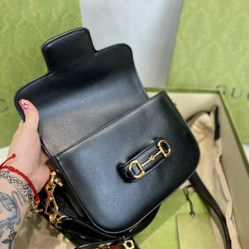 Louis vuitton locations Horsebit Gucci Horsebit 1955 Mini Bag in Black Leather
