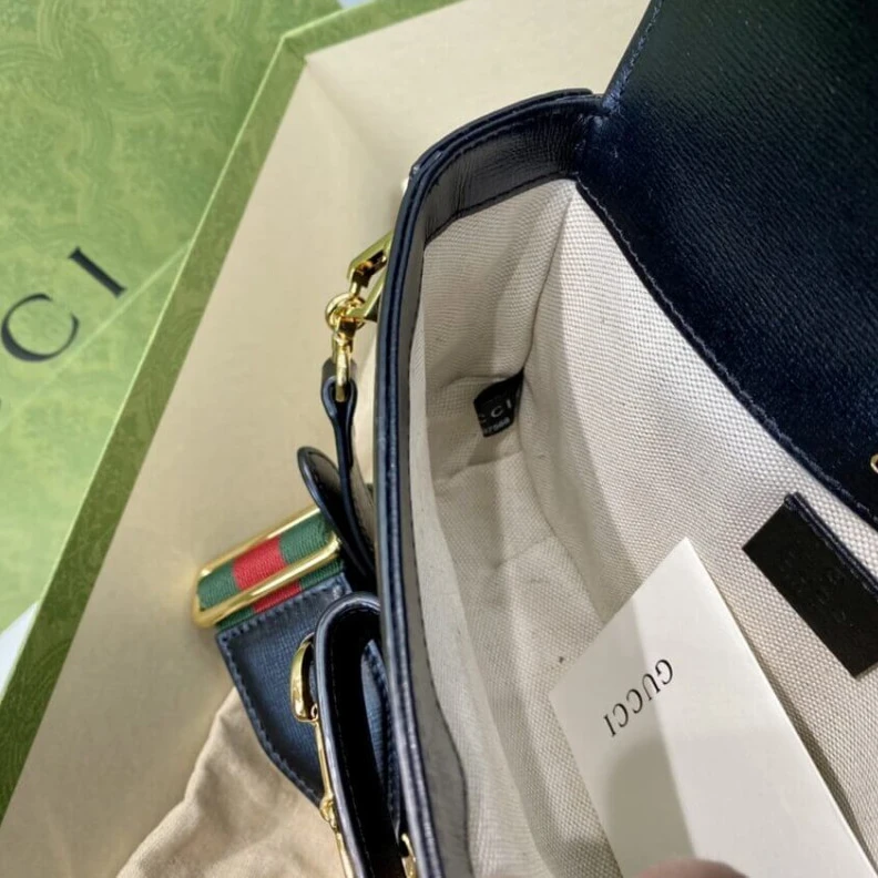 Louis vuitton locations Horsebit Gucci Horsebit 1955 Mini Bag in Black Leather