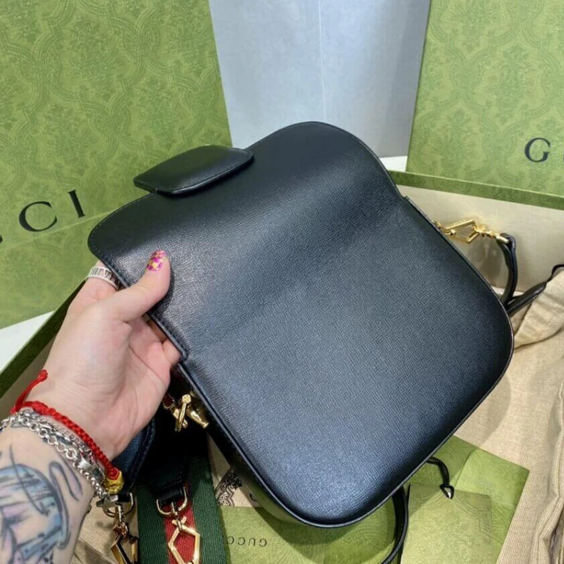 Louis vuitton locations Horsebit Gucci Horsebit 1955 Mini Bag in Black Leather