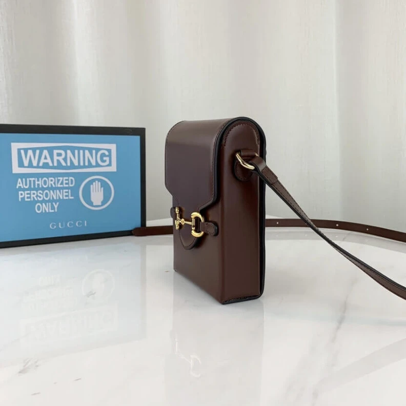 Replica bags lv Goldtoned Gucci Horsebit 1955 Mini Bag in Brown Leather