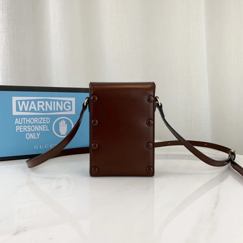 Replica bags lv Goldtoned Gucci Horsebit 1955 Mini Bag in Brown Leather