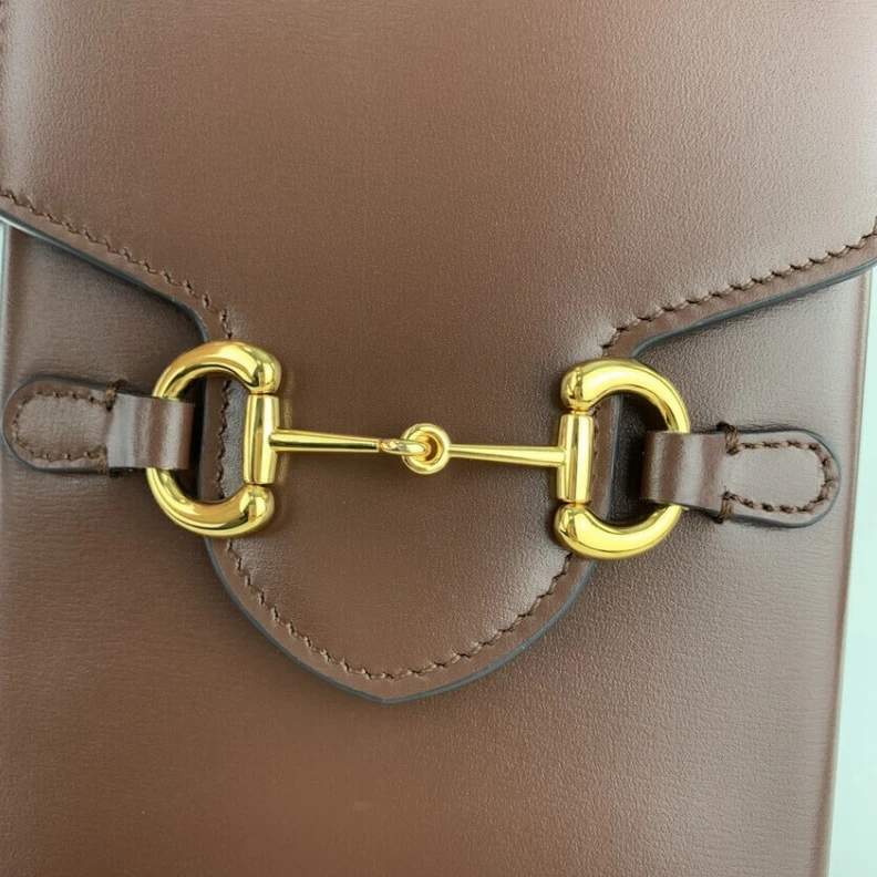 Replica bags lv Goldtoned Gucci Horsebit 1955 Mini Bag in Brown Leather