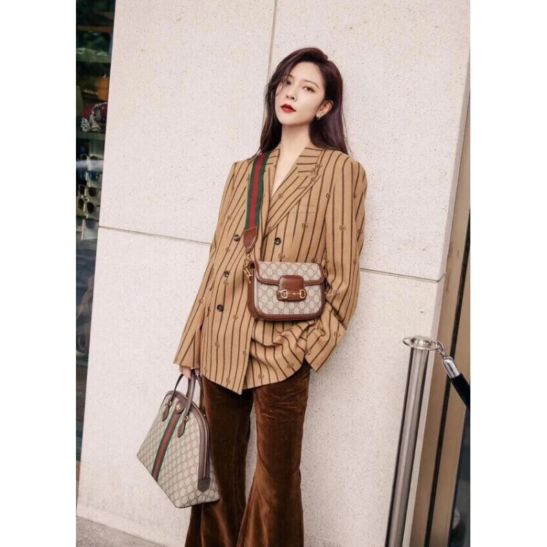 Replica bag This item Gucci Horsebit 1955 Mini Bag in GG Supreme Brown