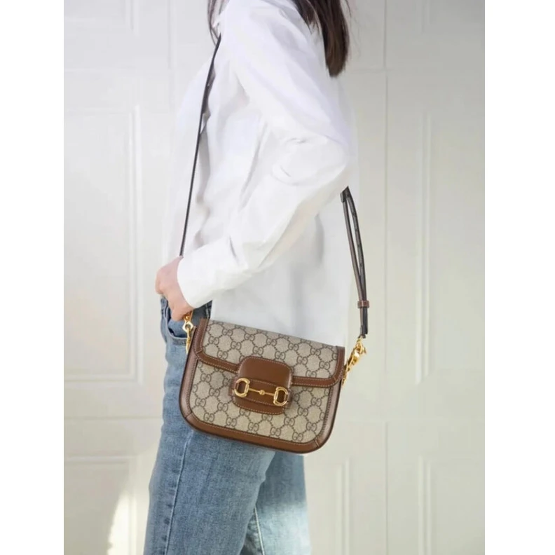 Replica bag This item Gucci Horsebit 1955 Mini Bag in GG Supreme Brown