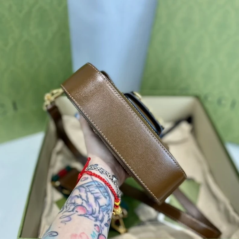 Replica bag This item Gucci Horsebit 1955 Mini Bag in GG Supreme Brown