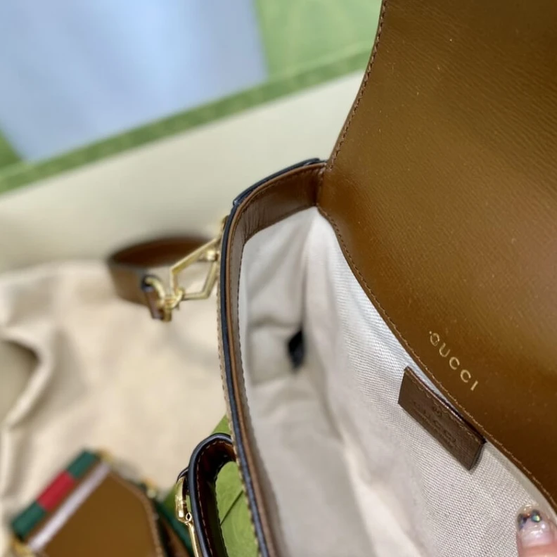 Replica bag This item Gucci Horsebit 1955 Mini Bag in GG Supreme Brown