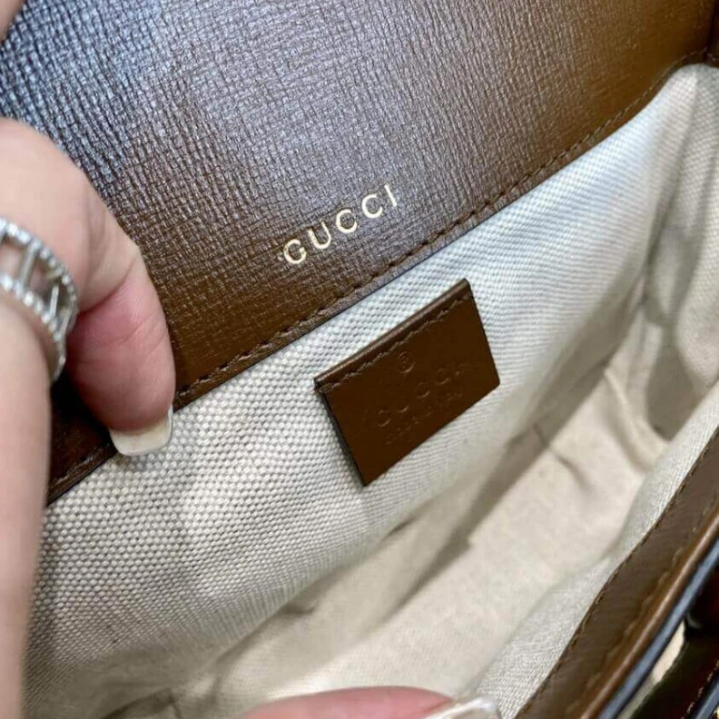 Replica bag This item Gucci Horsebit 1955 Mini Bag in GG Supreme Brown