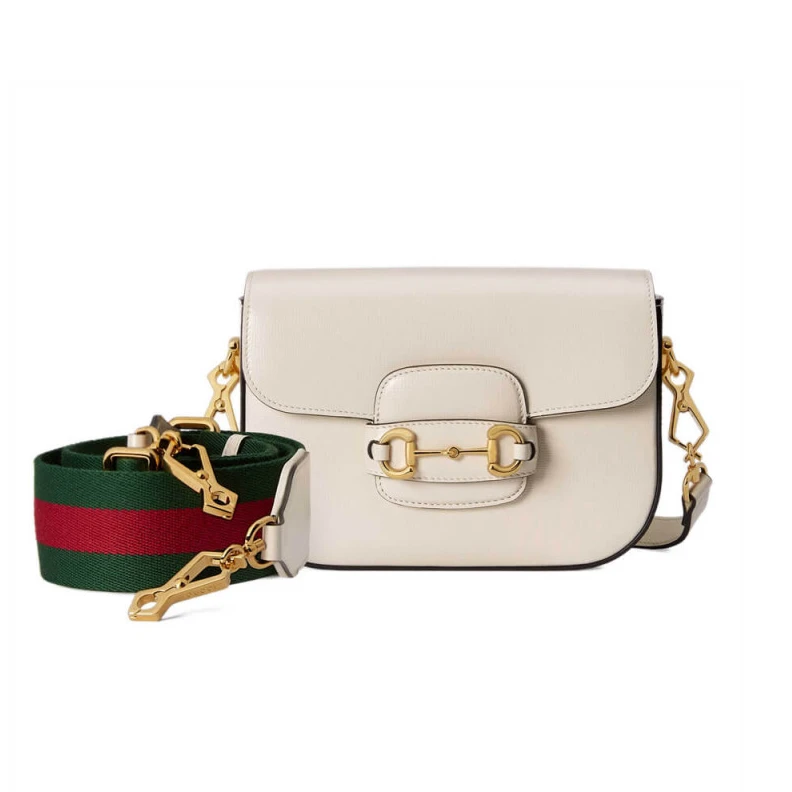 This item Gucci Horsebit 1955 Mini Bag in White Leather