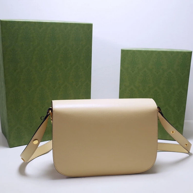 Replica bag Leather l Gucci Horsebit 1955 Shoulder Bag In Beige Leather
