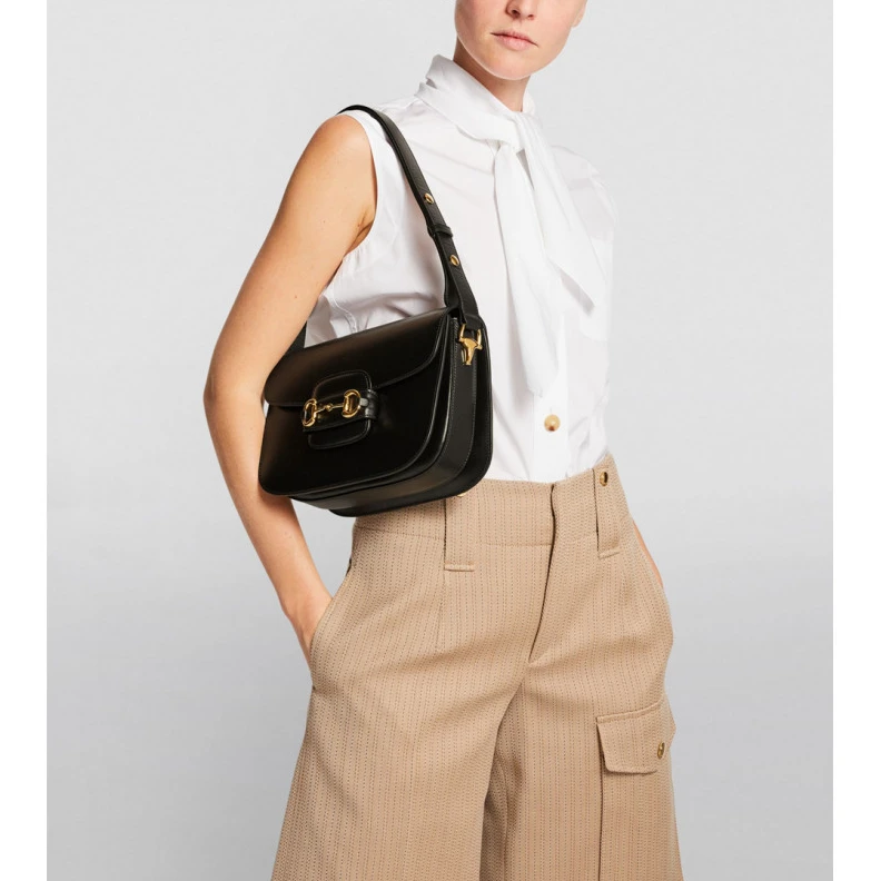 Lv belts replica Each bag Gucci Horsebit 1955 Shoulder Bag In Black Leather
