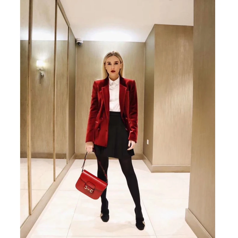 Top lv 25 x 18 x Gucci Horsebit 1955 Shoulder Bag In Red Leather