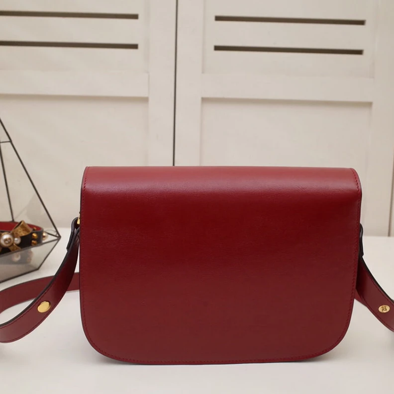 Top lv 25 x 18 x Gucci Horsebit 1955 Shoulder Bag In Red Leather