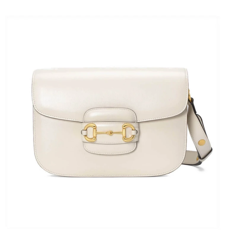Leather l Gucci Horsebit 1955 Shoulder Bag In White Leather