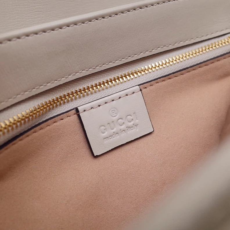Replica bag Leather l Gucci Horsebit 1955 Shoulder Bag In White Leather