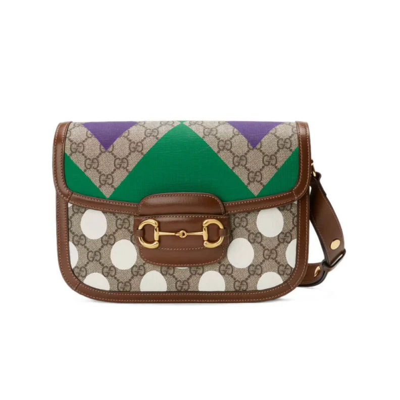 Shoulder Gucci Horsebit 1955 Shoulder Bag With Geometric Print