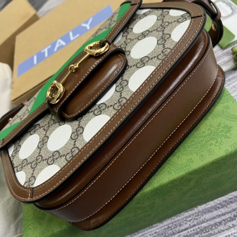 Replica bags lv Shoulder Gucci Horsebit 1955 Shoulder Bag With Geometric Print
