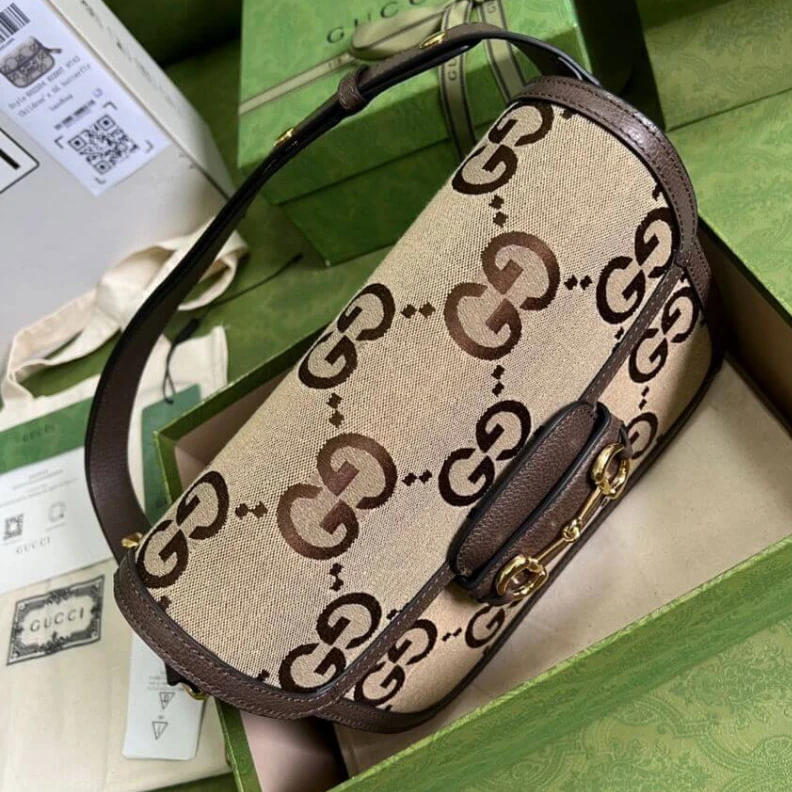 Lv belts replica Shoulder Gucci Horsebit 1955 Shoulder Bag with Jumbo GG