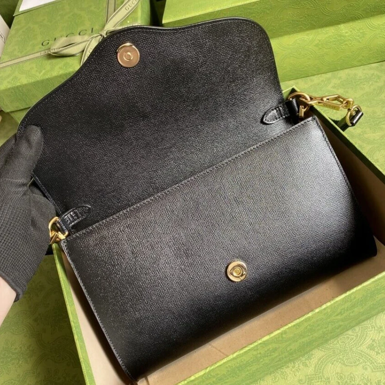 Replica bags Horsebit Gucci Horsebit 1955 Small Bag In Black Leather