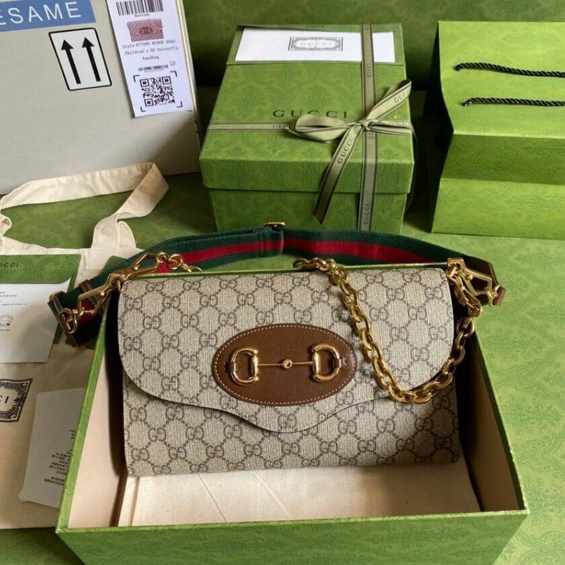 Lv belts replica Detachabl Gucci Horsebit 1955 Small Bag In GG Supreme