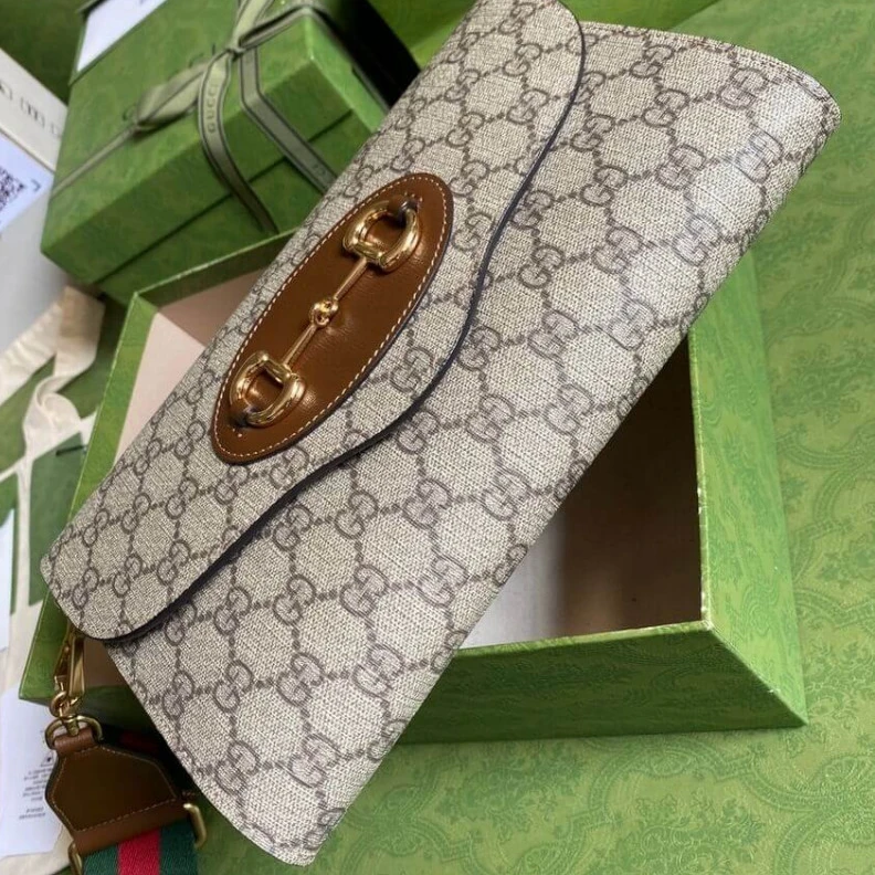 Lv belts replica Detachabl Gucci Horsebit 1955 Small Bag In GG Supreme